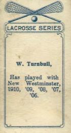 1910 Imperial Tobacco Lacrosse Color (C60) #62 Bill Turnbull Back
